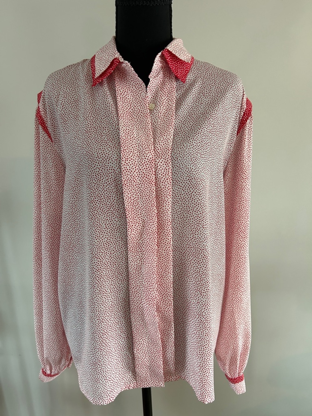 Jordan Pink and Red Polka Dot Blouse